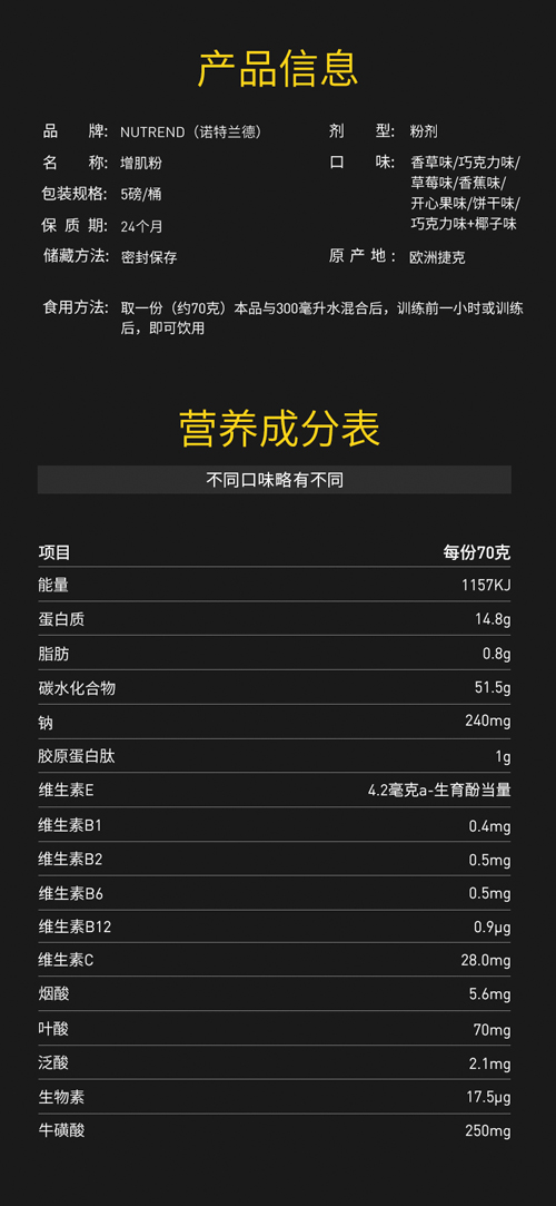 Nutrend 诺特兰德 MG增肌粉(图1)